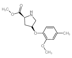 Methyl (2S,4S)-4-(2-methoxy-4-methylphenoxy)-2-pyrrolidinecarboxylate Structure