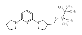 tert-butyl-dimethyl-[[1-(6-pyrrolidin-1-ylpyridin-2-yl)pyrrolidin-3-yl]methoxy]silane Structure