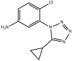 4-chloro-3-(5-cyclopropyl-1H-1,2,3,4-tetrazol-1-yl)aniline Structure