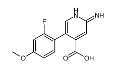 2-amino-5-(2-fluoro-4-methoxyphenyl)pyridine-4-carboxylic acid Structure