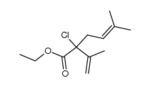 ethyl 2-chloro-5-methyl-2-(prop-1-en-2-yl)hex-4-enoate Structure