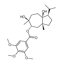 1β-Isopropyl-3aβ,6-dimethyl-5α-(3,4,5-trimethoxybenzoyloxy)octahydroazulene-6β,8aβ(1H)-diol Structure