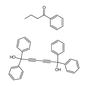 1-phenylbutan-1-one compound with 1,1,6,6-tetraphenylhexa-2,4-diyne-1,6-diol (1:1) Structure