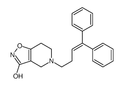 N-4,4-diphenyl-3-butenyl-4,5,6,7-tetrahydroisoxazolo(4,5-c)pyridin-3-ol Structure