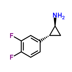 (1S,2R)-2-(3,4-二氟苯基)-环丙胺结构式