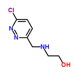 2-{[(6-Chloro-3-pyridazinyl)methyl]amino}ethanol Structure