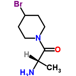 (2S)-2-Amino-1-(4-bromo-1-piperidinyl)-1-propanone Structure