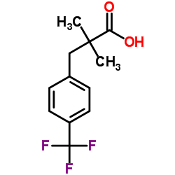 2,2-Dimethyl-3-[4-(trifluoromethyl)phenyl]propanoic acid结构式