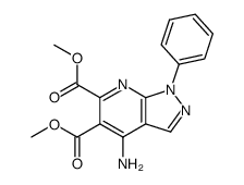 dimethyl 4-amino-1-phenyl-1H-pyrazolo<3,4-b>pyridine-5,6-dicarboxylate Structure