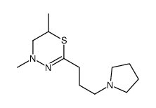 5,6-Dihydro-4,6-dimethyl-2-[3-(1-pyrrolidinyl)propyl]-4H-1,3,4-thiadiazine结构式