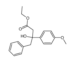 ethyl 3-hydroxy-3-(4-methoxyphenyl)-4-phenylbutanoate结构式