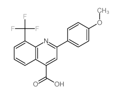 2-(4-methoxyphenyl)-8-(trifluoromethyl)quinoline-4-carboxylic acid structure