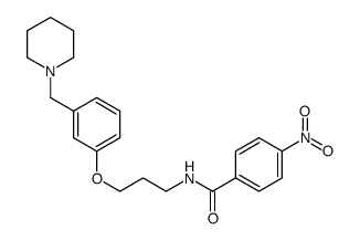 4-nitro-N-[3-[3-(piperidin-1-ylmethyl)phenoxy]propyl]benzamide Structure