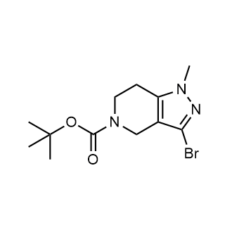 Tert-butyl 3-bromo-1-methyl-1,4,6,7-tetrahydro-5H-pyrazolo[4,3-c]pyridine-5-carboxylate structure