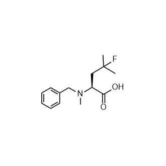 (S)-2-(苄基(甲基)氨基)-4-氟-4-甲基戊酸结构式