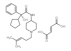 (AR)-A-CYCLOPENTYL-A-HYDROXY-N-[1-(4-METHYL-3-PENTENYL)-4-PIPERIDINYL]BENZENEACETAMIDE FUMARATE structure