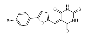 5-[5-(4-bromo-phenyl)furan-2-ylmethylene]-2-thioxo-dihydropyrimidine-4,6-dione Structure