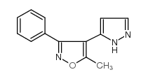 5-甲基-3苯基-4-(1H-吡唑-5-基)异噁唑结构式