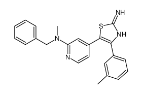 5-[2-[benzyl(methyl)amino]pyridin-4-yl]-4-(3-methylphenyl)-1,3-thiazol-2-amine Structure