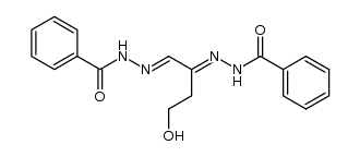 2-benzoylhydrazono-4-hydroxy-butyraldehyde benzoylhydrazone结构式