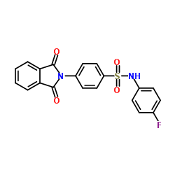 4-(1,3-Dioxo-1,3-dihydro-isoindol-2-yl)-N-(4-fluoro-phenyl)-benzenesulfonamide结构式