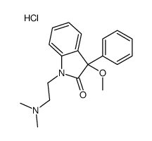 1-[2-(dimethylamino)ethyl]-3-methoxy-3-phenylindol-2-one,hydrochloride Structure