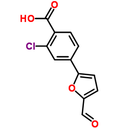 2-Chloro-4-(5-formyl-2-furyl)benzoic acid结构式