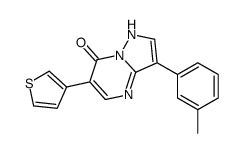 3-(3-methylphenyl)-6-thiophen-3-yl-1H-pyrazolo[1,5-a]pyrimidin-7-one结构式