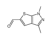 1,3-dimethyl-1H-thieno[2,3-c]pyrazole-5-carbaldehyde结构式