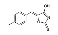 5-[(4-methylphenyl)methylidene]-2-sulfanylidene-1,3-oxazolidin-4-one结构式