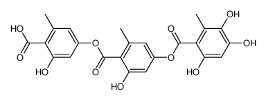 2-Hydroxy-6-methyl-4-[(3,4,6-trihydroxy-2-methylbenzoyl)oxy]benzoic acid 4-carboxy-3-hydroxy-5-methylphenyl ester结构式