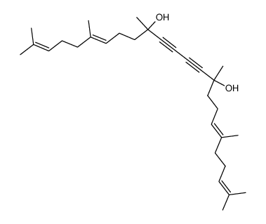 2,6,10,15,19,23-Hexamethyl-2,6,18,22-tetracosatetrene-11,13-diyne-10,15-diol structure