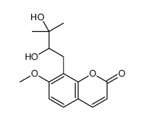 8-(2,3-dihydroxy-3-methylbutyl)-7-methoxychromen-2-one Structure