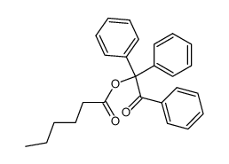 hexanoic acid 2-oxo-1,2,2-triphenylethyl ester Structure