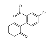 2-(4-bromo-2-nitrophenyl)-2-cyclohexen-1-one Structure