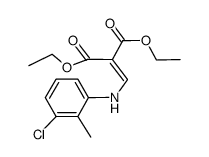 diethyl 2-(((3-chloro-2-methylphenyl)amino)methylene)malonate structure