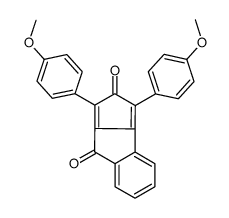 1,3-bis(4-methoxyphenyl)cyclopenta[a]indene-2,4-dione结构式