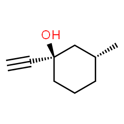 Cyclohexanol, 1-ethynyl-3-methyl-, (1R,3R)- (9CI)结构式