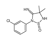 2-(3-chlorophenyl)-4,4-dimethyl-1-oxo-1,2,5-thiadiazolidin-3-imine结构式