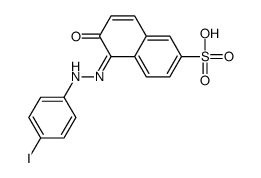 5-[(4-iodophenyl)hydrazinylidene]-6-oxonaphthalene-2-sulfonic acid Structure