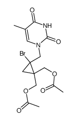 1-{[1-bromo-2,2-bis(acetoxymethyl)cyclopropyl]methyl}thymine Structure