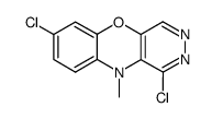 1,7-dichloro-10-methyl-10H-benzo[b]pyridazino[4,5-e][1,4]oxazine结构式