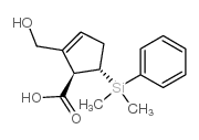 (1R,5S)-5-(二甲基苯基硅烷基)-2-羟甲基-2-环戊烯-1-羧酸结构式