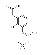 3-叔丁氧羰氨基-(2-氯苯基)乙酸结构式