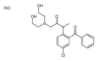 N-(2-benzoyl-4-chlorophenyl)-2-[bis(2-hydroxyethyl)amino]-N-methylacetamide,hydrochloride Structure