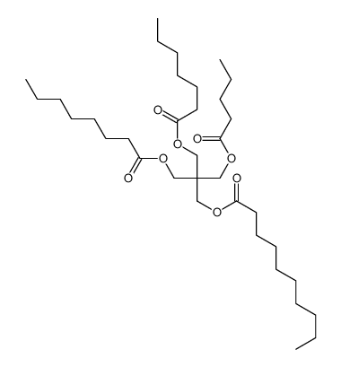 [2-(heptanoyloxymethyl)-2-(octanoyloxymethyl)-3-pentanoyloxypropyl] decanoate结构式