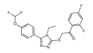 2-[[5-[4-(difluoromethoxy)phenyl]-4-ethyl-1,2,4-triazol-3-yl]sulfanyl]-1-(2,4-difluorophenyl)ethanone Structure