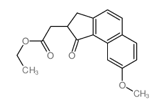 ethyl 2-(8-methoxy-1-oxo-2,3-dihydrocyclopenta[a]naphthalen-2-yl)acetate结构式