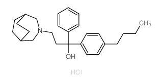 3-Azabicyclo(3.2.2)nonane-3-propanol, alpha-(4-butylphenyl)-alpha-phenyl-, hydrochloride (9CI) Structure