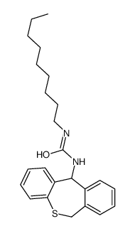 1-(6,11-dihydrobenzo[c][1]benzothiepin-11-yl)-3-nonylurea结构式